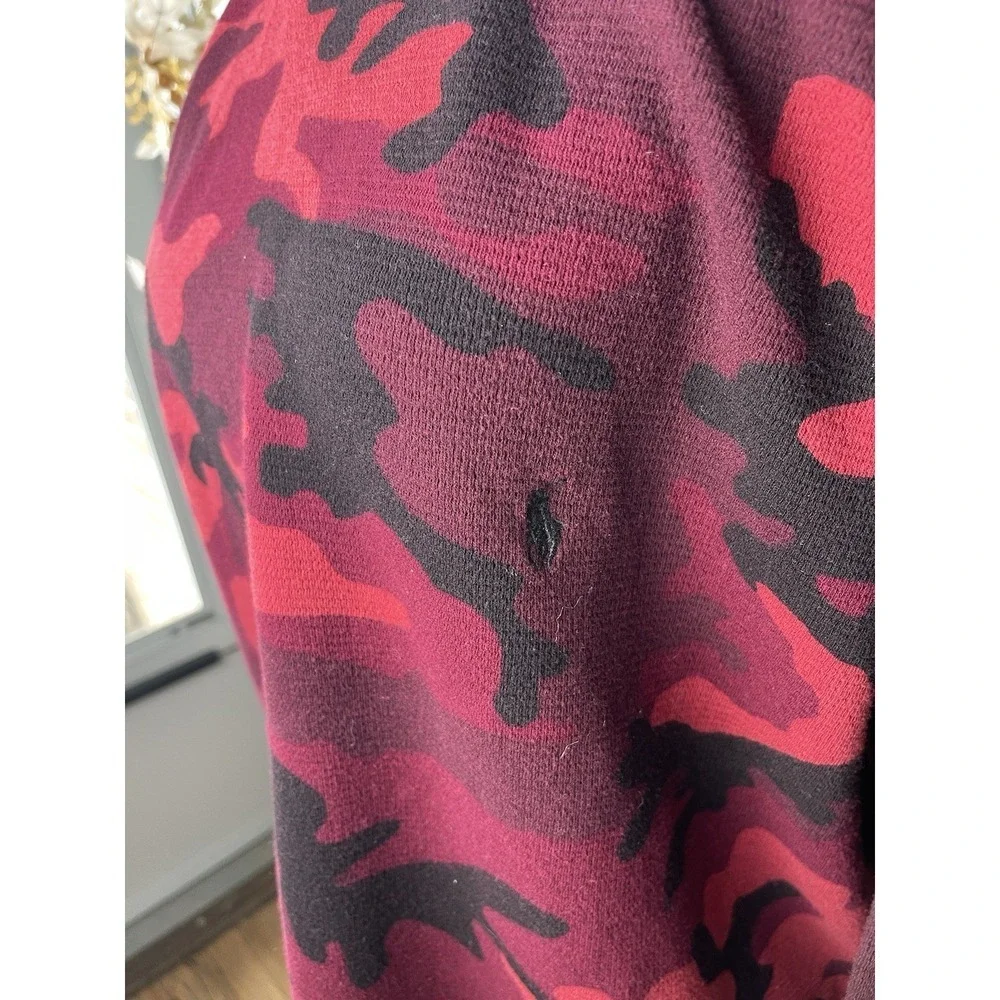 Polo Ralph Lauren Shirt Mens 2XL Thermal Pullover Camouflage Knit Red